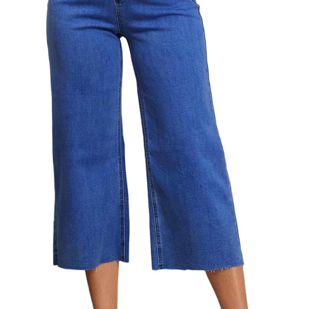 Women's Wide-Leg Jeans in Blue - Picture 4 of 5